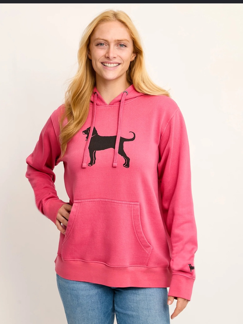 The Black Dog Pink Classic Hooded Sweatshirt